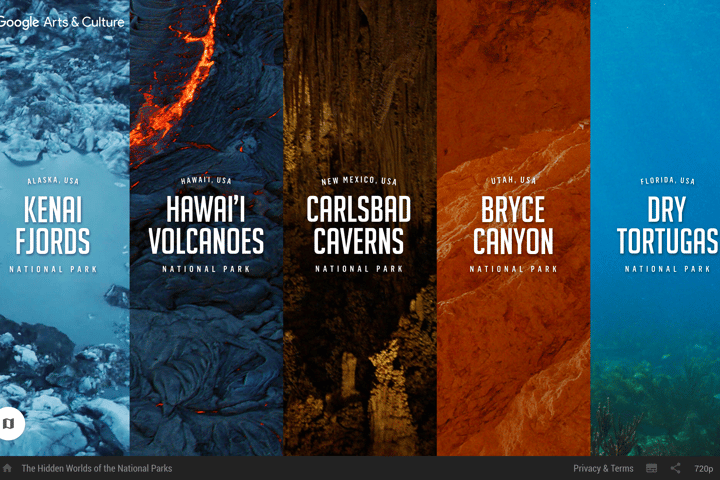 The Hidden Worlds of our National Parks website preview
